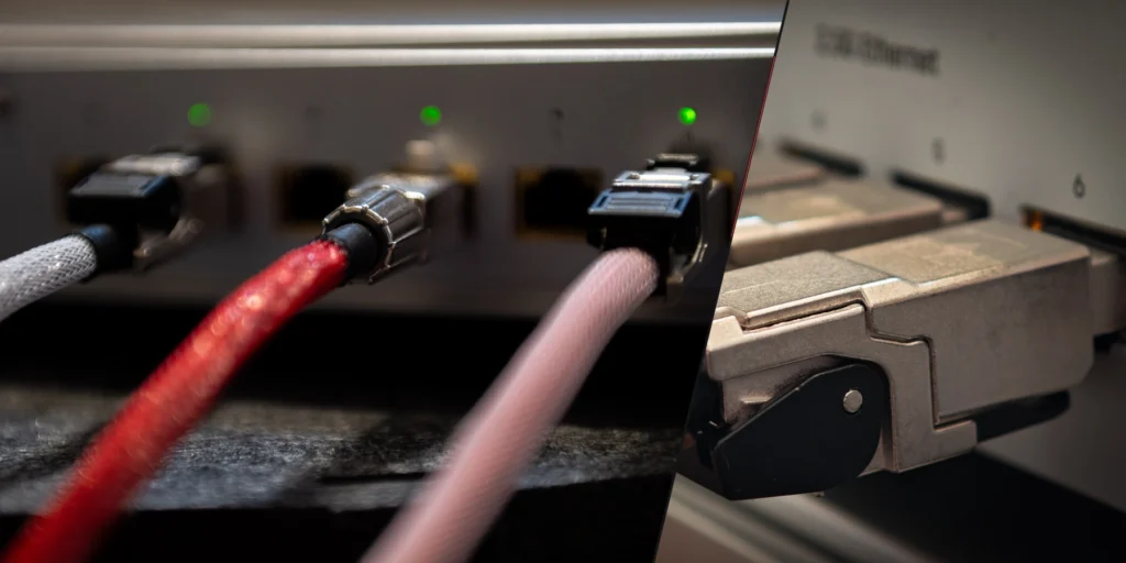 Digital audio cable connections.