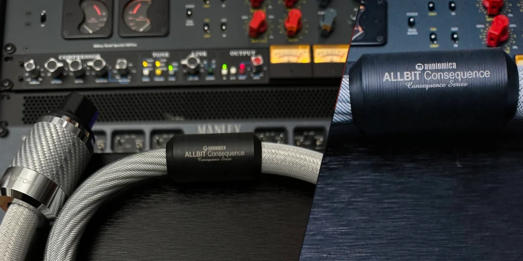 An Audiomica ALLBIT cable in a studio setting.